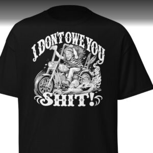 I Don't Owe You T-Shirt in black - front view