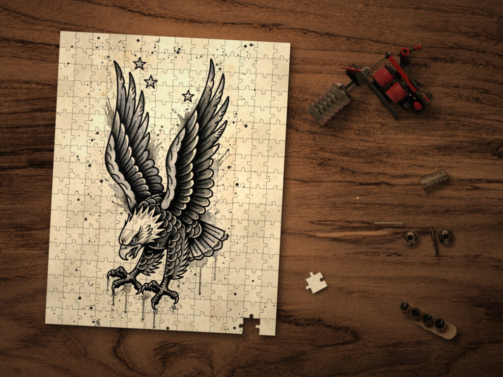 Tattoo Eagle Puzzle Number One