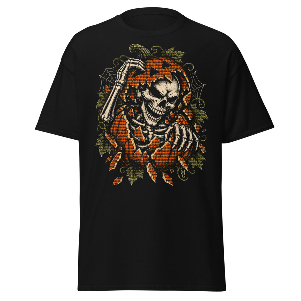 Halloween pumpkin skull