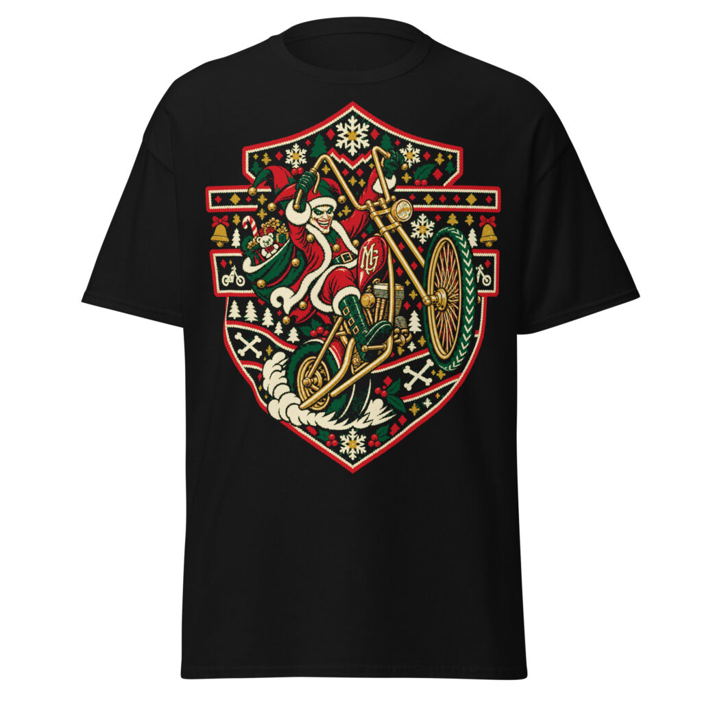Ugly Christmas Jester Chopper T-Shirt